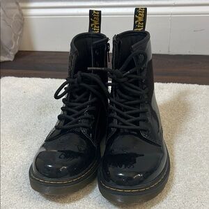 Dr. Martens Black Patent Combat Boots